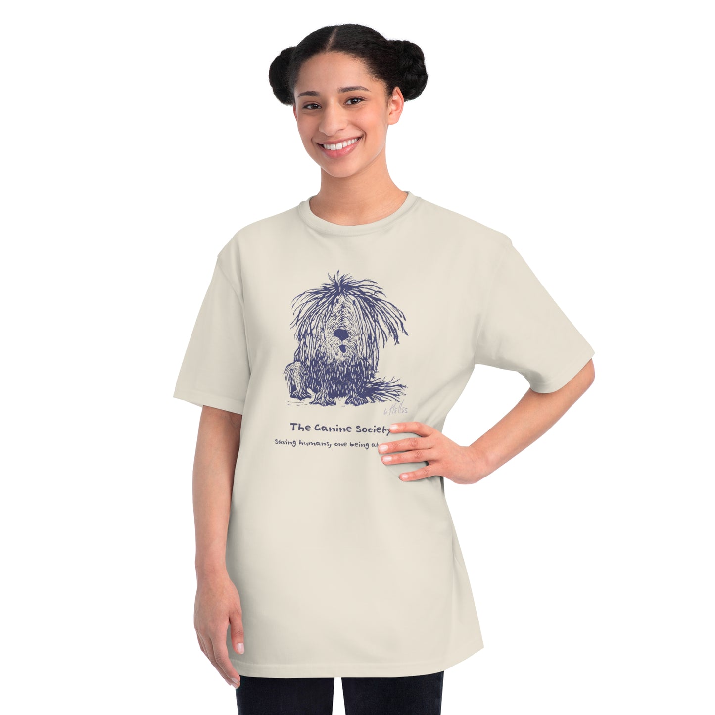 100% Organic Unisex Classic T-Shirt - "Canine Society" Dog!