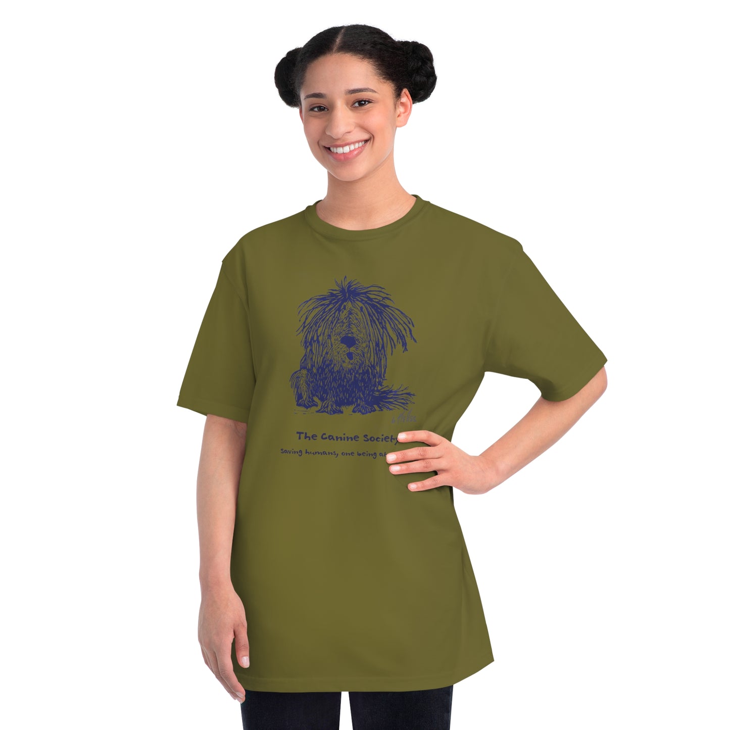 100% Organic Unisex Classic T-Shirt - "Canine Society" Dog!