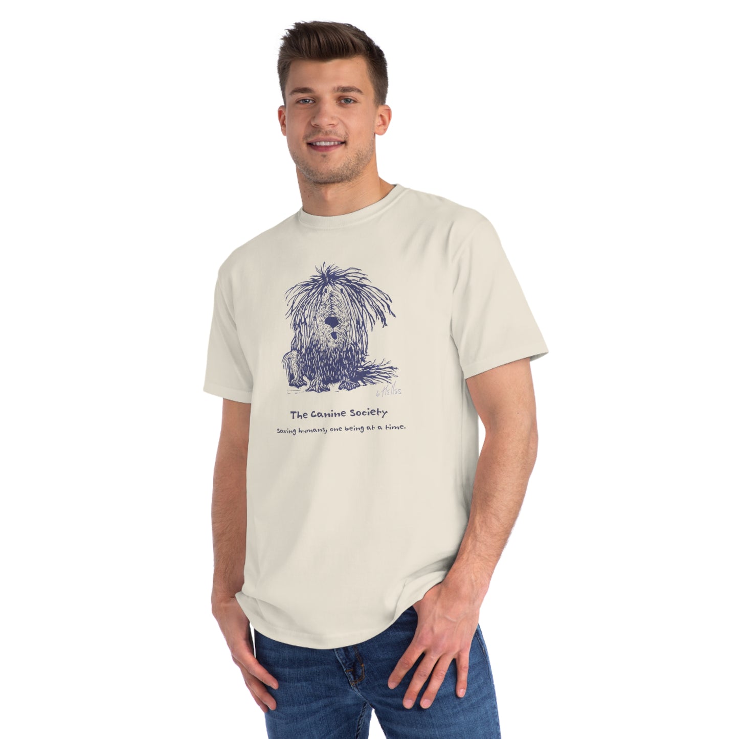 100% Organic Unisex Classic T-Shirt - "Canine Society" Dog!