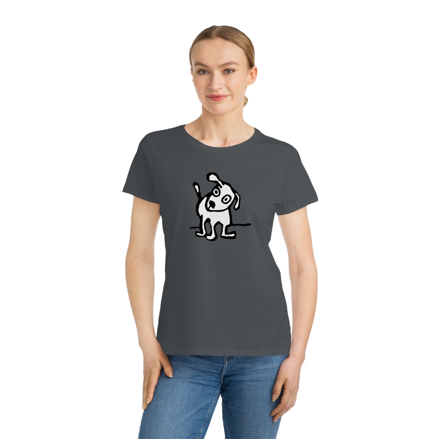100% Organic Women's Classic T-Shirt - "Who Me?" Dog (LINW*)