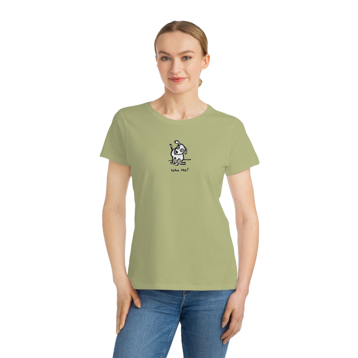 100% Organic Women's Classic T-Shirt - "Who Me?" Dog