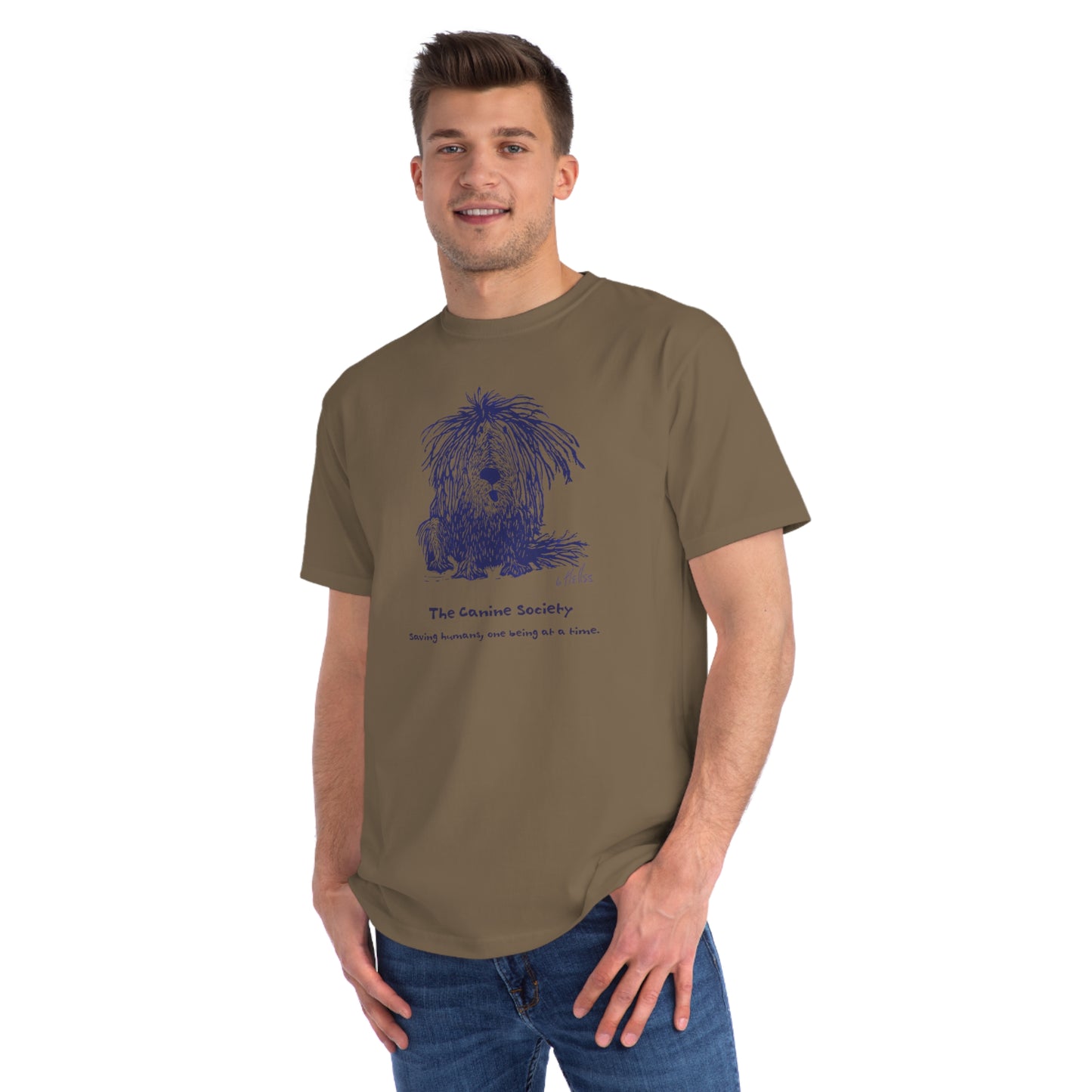 100% Organic Unisex Classic T-Shirt - "Canine Society" Dog!