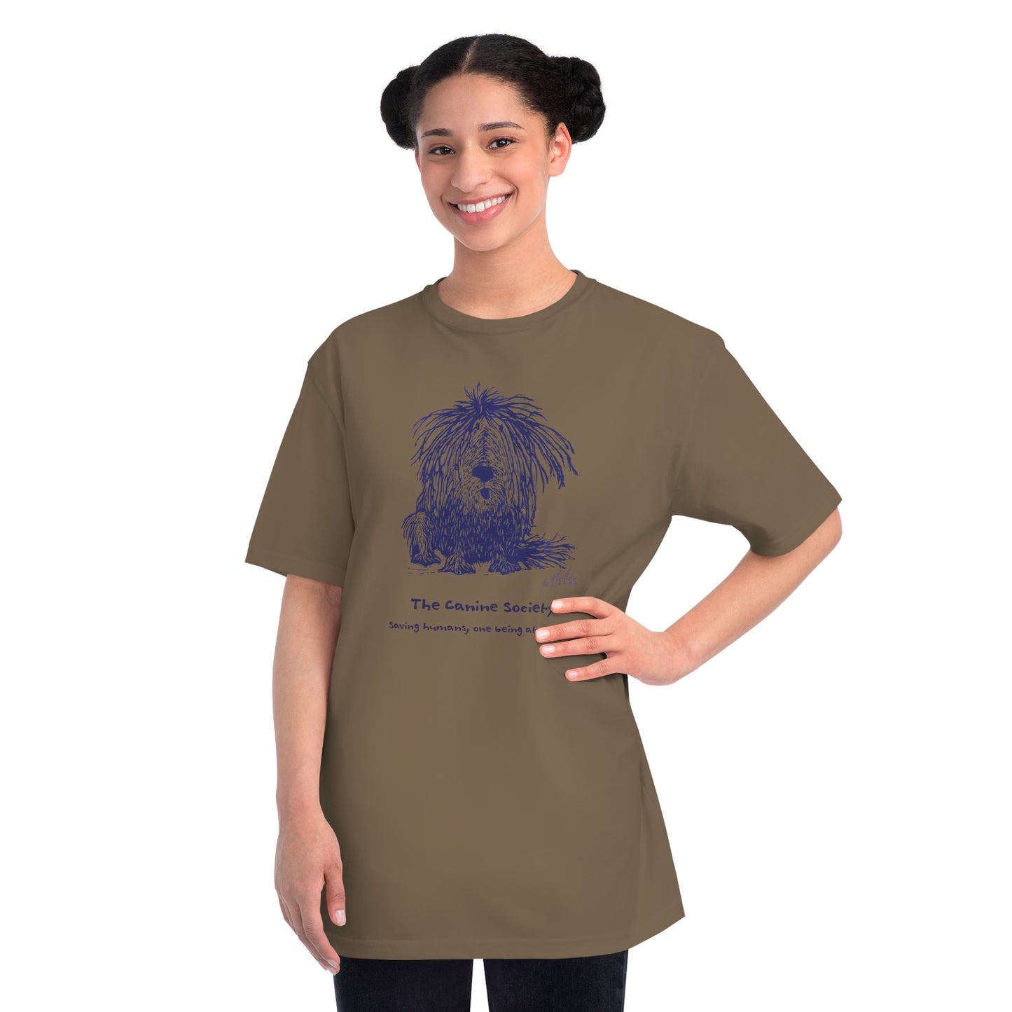 100% Organic Unisex Classic T-Shirt - "Canine Society" Dog!