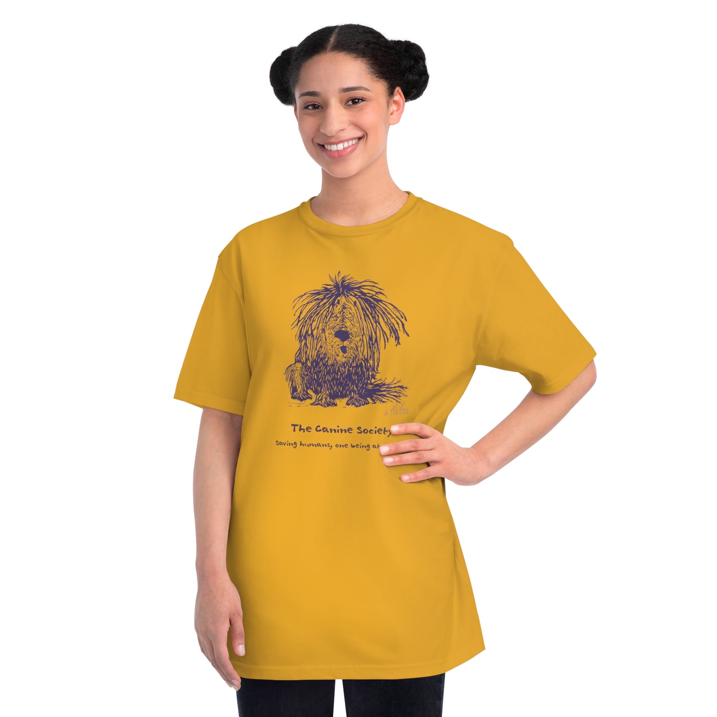 100% Organic Unisex Classic T-Shirt - "Canine Society" Dog!