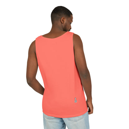 Unisex Garment-Dyed Tank Top: Makin’ a Difference Who Me? (Curiosity) Dog