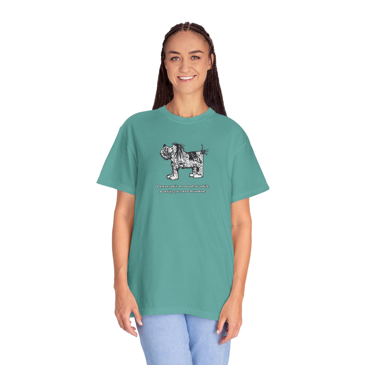 Unisex Garment Dyed T-Shirt: Humaneness Verification Dog