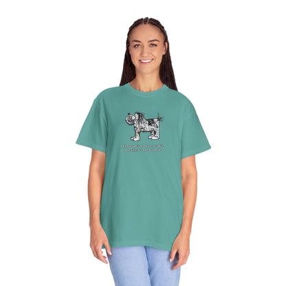 Unisex Garment Dyed T-Shirt: Humaneness Verification Dog