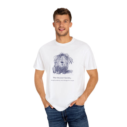 Unisex Garment-Dyed T-Shirt: Canine Society Design, Perfect for Dog Lovers