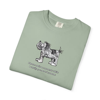 Unisex Garment Dyed T-Shirt: Humaneness Verification Dog