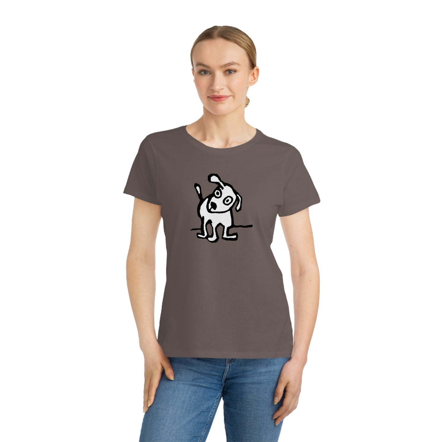 Organic Women's Classic T-Shirt: Who Me? (Curiosity) Dog - (LINW*)