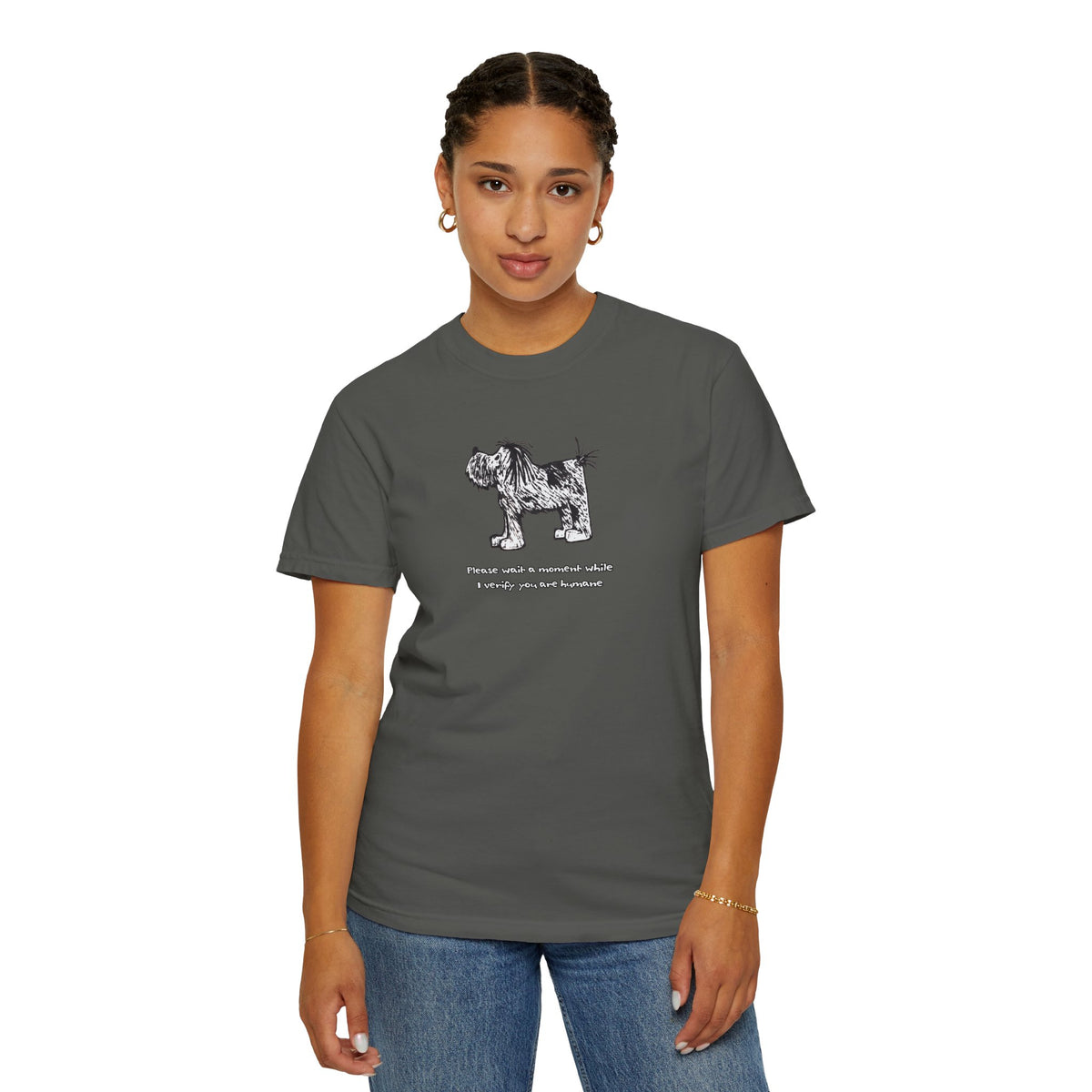 Unisex Garment Dyed T-Shirt: Humaneness Verification Dog
