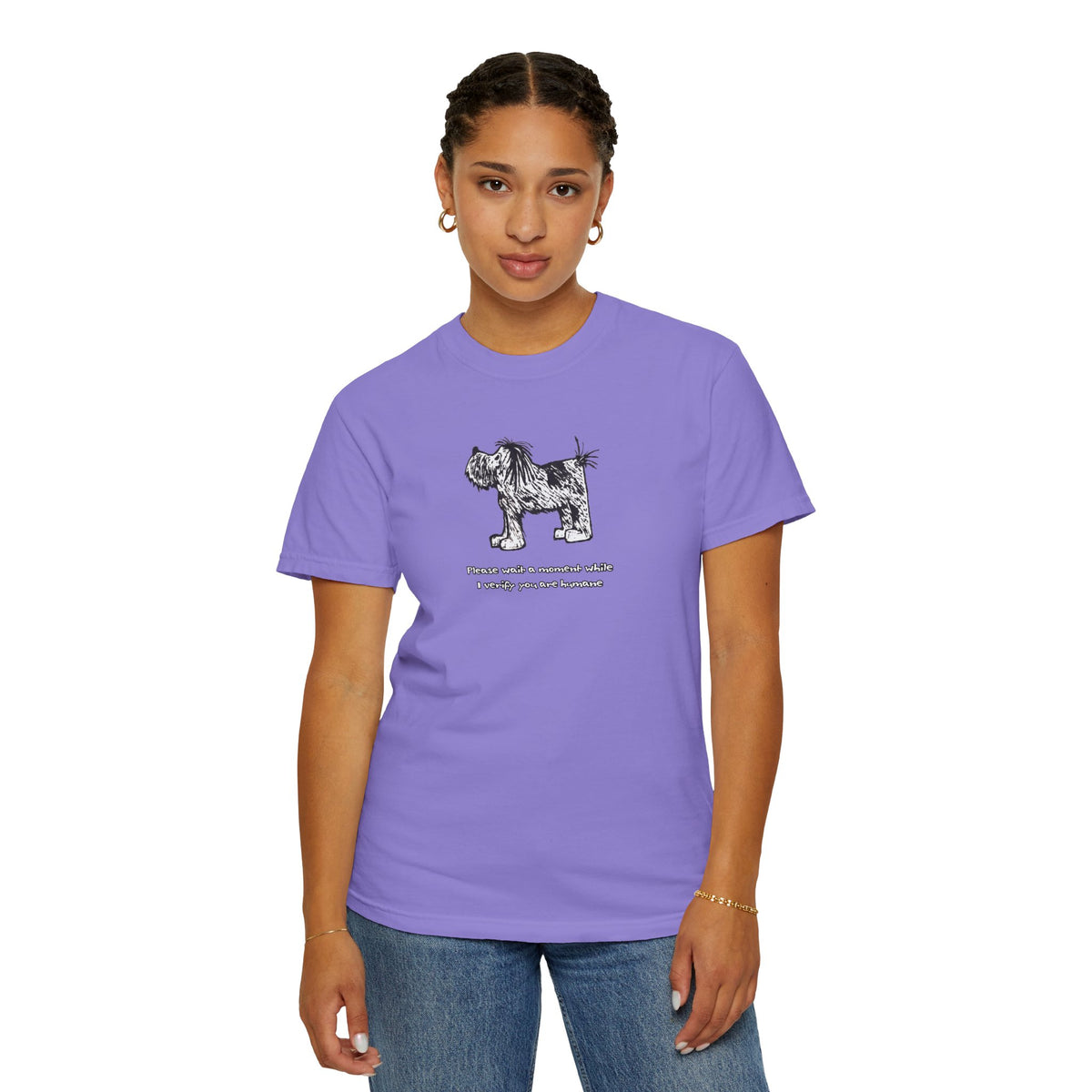 Unisex Garment Dyed T-Shirt: Humaneness Verification Dog