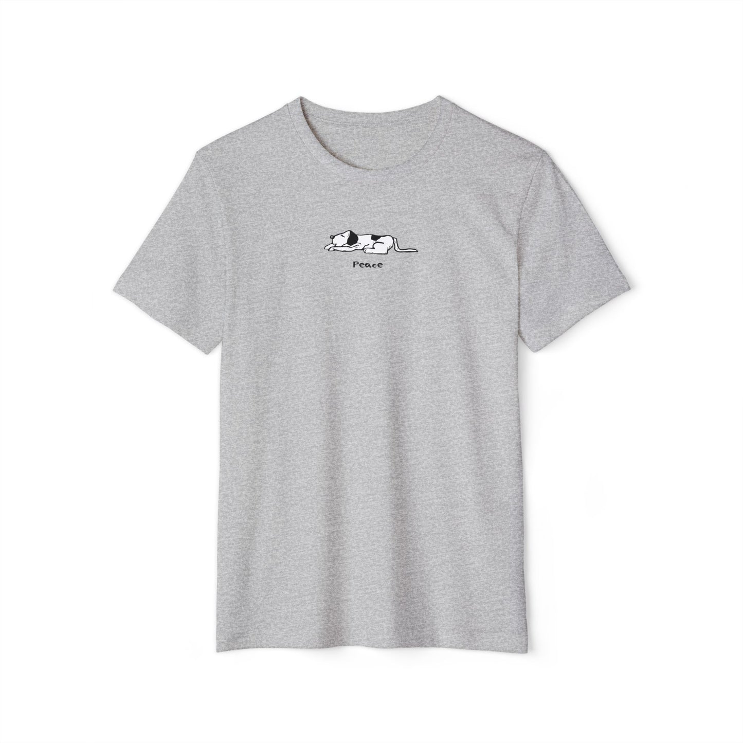 Sustainable Unisex Recycled Organic T-Shirt: Peace (Sleeping) Dog