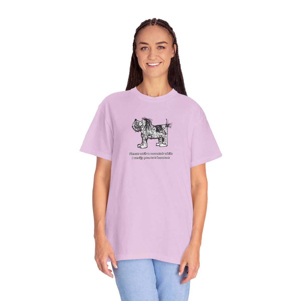 Unisex Garment Dyed T-Shirt: Humaneness Verification Dog