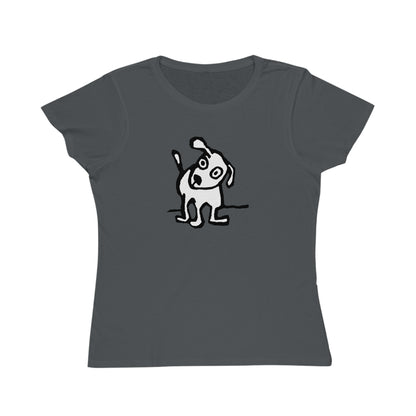 Organic Women's Classic T-Shirt: Who Me? (Curiosity) Dog - (LINW)