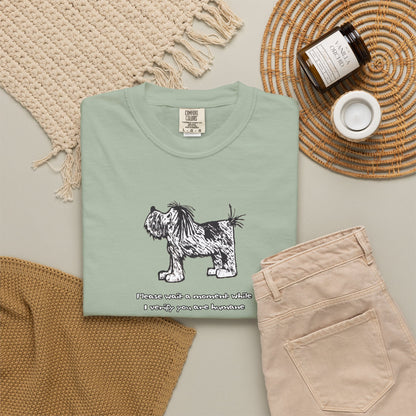 Unisex Garment Dyed T-Shirt: Humaneness Verification Dog