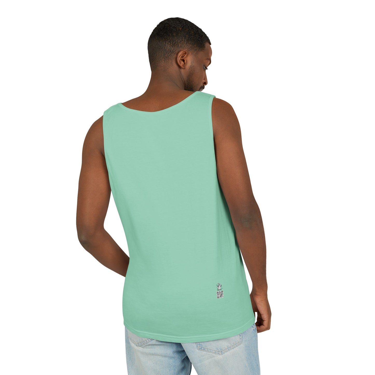 Unisex Garment-Dyed Tank Top: Makin’ a Difference Who Me? (Curiosity) Dog