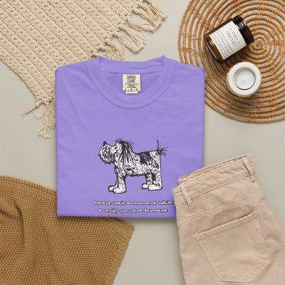 Unisex Garment Dyed T-Shirt: Humaneness Verification Dog