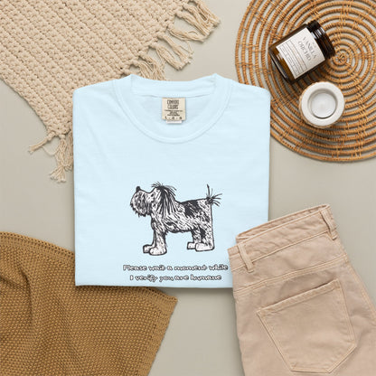 Unisex Garment Dyed T-Shirt: Humaneness Verification Dog