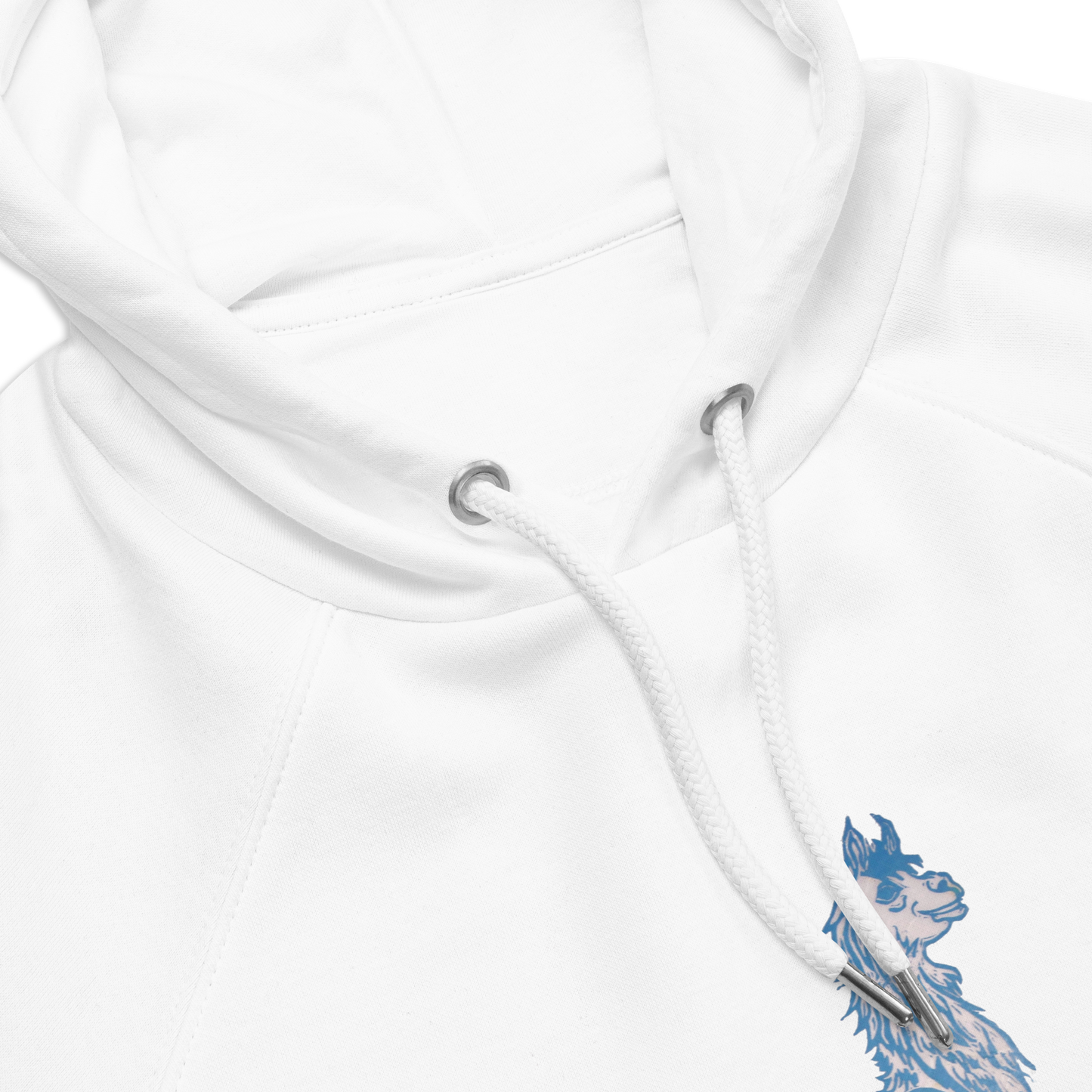 Sustainable Unisex White Eco Raglan Hoodie - Alpaca!